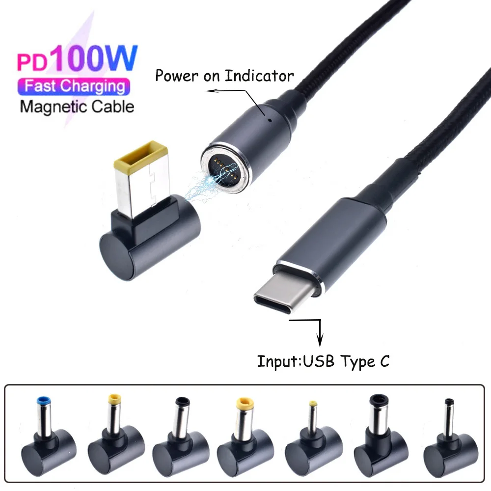 100W Type C USB C PD To Dc Universal Laptop Power Adapter Converter 