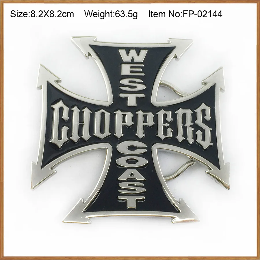 BuckleClub zinc alloy west coast chopper cross belt buckle