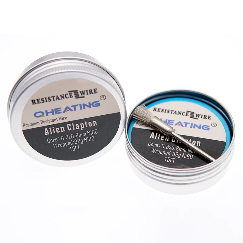 

Atomizer fused NI80 Alien Clapton heating wire for electronic cigarette premade coil for vaping