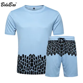 

BOLUBAO Brand Men Set Summer Casual Youth Jogging Suits New Fashion Printing Tracksuit Breathable Men's Outdoor Sports Set