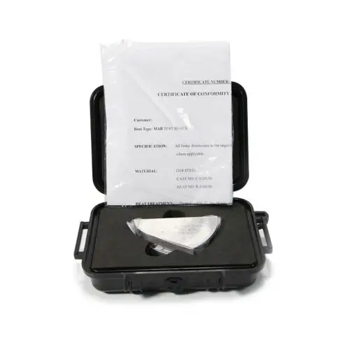 MAB Angle Beam ROMPAS Calibration Standard Carbon Steel Block