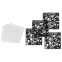 8 шт. 40X40 см Подвесной экран занавеска разделительная панель домашний декор: 4 шт. полиэтилен белый и 4 шт. бабочка