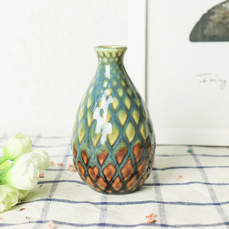 Керамическая ваза цветочный горшок Ананас Форма стол творческий ручной работы фарфоровый домашний декор E - Цвет: K