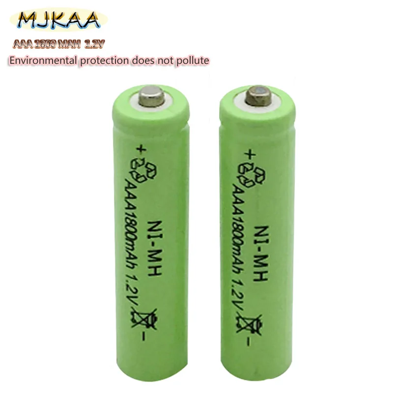50 шт. Лидирующий бренд зеленый перезаряжаемые батареи AAA 1800 мАч предварительно/оставаться зарядки Ni-MH батареи HR03, LR03