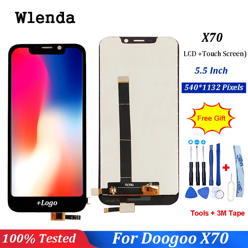 ЖК дисплей и дигитайзер сенсорного экрана для Doogee X70 запасные части аксессуары