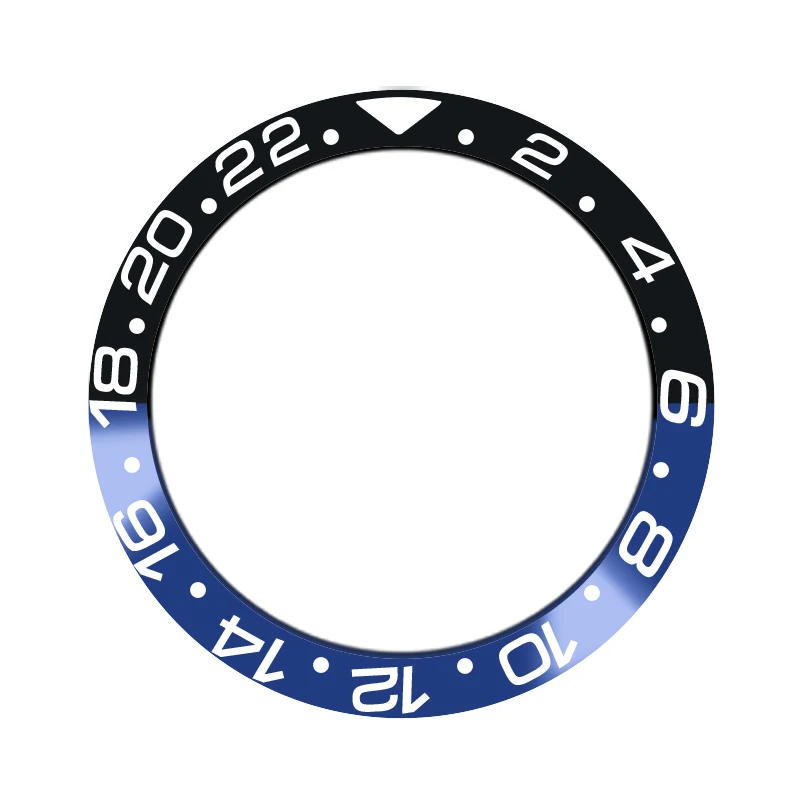 

Watch black and blue ceramic bezel for displacement of high-quality wheels for 40mm automatic watches Q1
