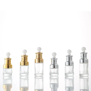 

High Quality 20ml 30ml 50ml Clear Glass Dropper Bottle Refillable Bottle for Essential Oil Essence WB2055