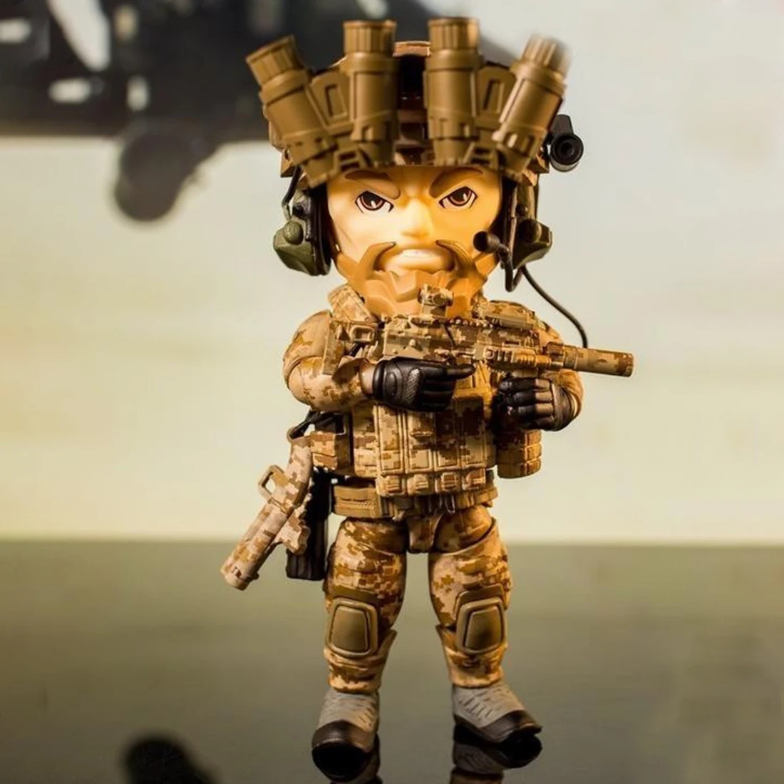 

Hot FigureBase 5 Inches Cute Soldier Model Suit TrickyMan Soldier Seal Team Model Educational Toy Gift For Kid Children Adult