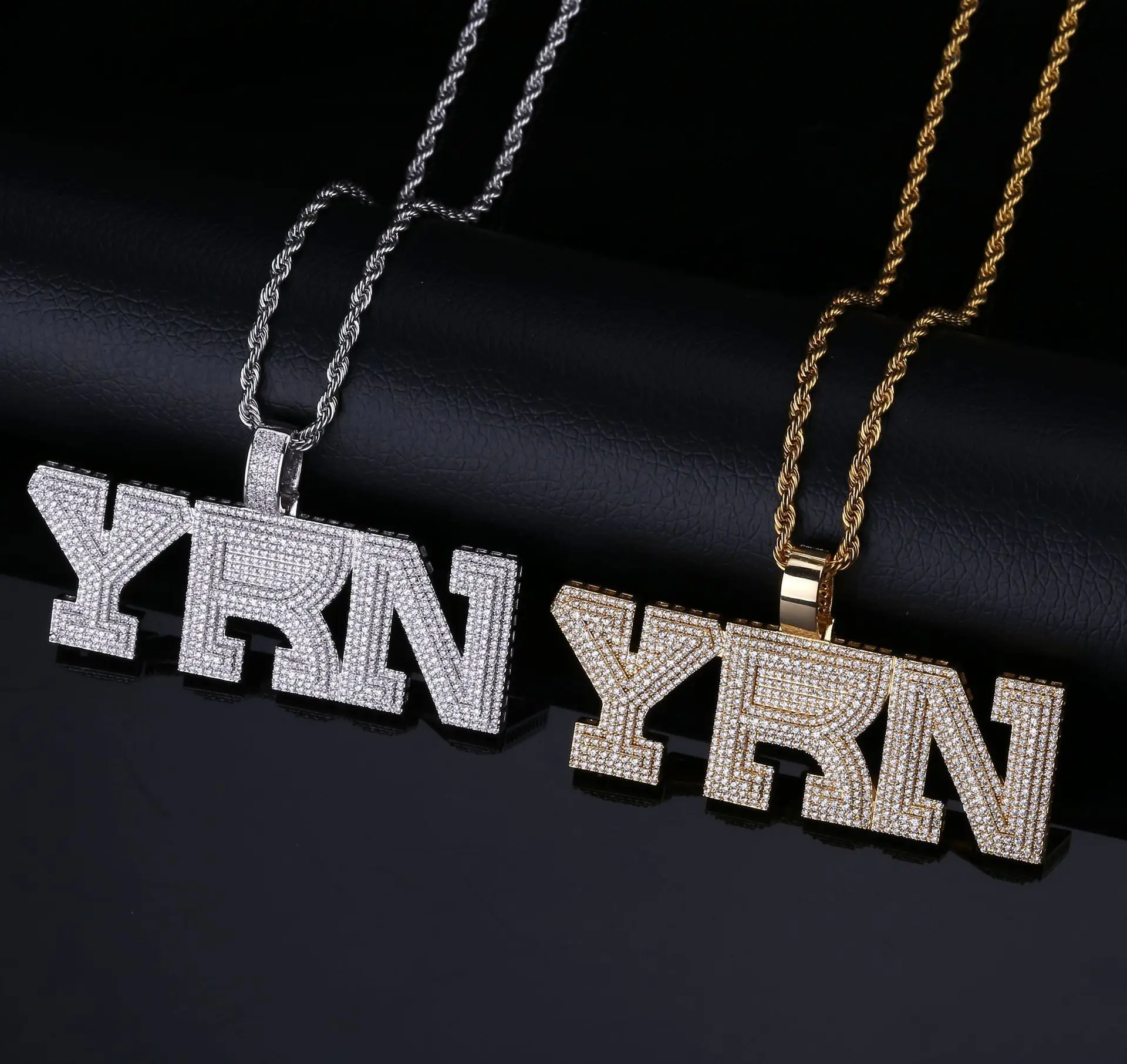 Ожерелье с кулоном в стиле панк YRN бесплатным веером мужское колье теннисной