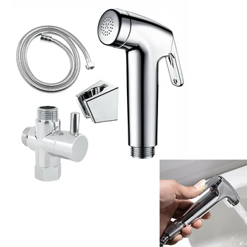 

1 Set Handheld Toilet Bidet Sprayer Set Kit ABS Hand Bidet Faucet For Bathroom Hand Sprayer Shower Head Self Cleaning