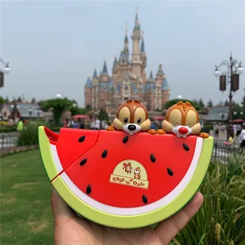 

Original Shanghai Disney Resort Chip And Dale Cartoon Stereoscopic Watermelon Modeling Straw Cup Children Birthday Gift X5646