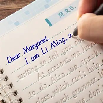 

3pcs English Letter Writing Practice Book English Groove Copybook English Calligraphy for Beginner Students (Sentence Style)