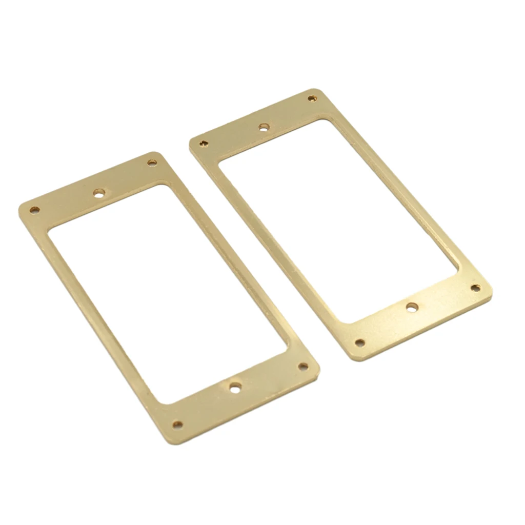 Pack of 2 Flat Humbucker Pickup Mounting Rings for LP Electric Guitar - Golden