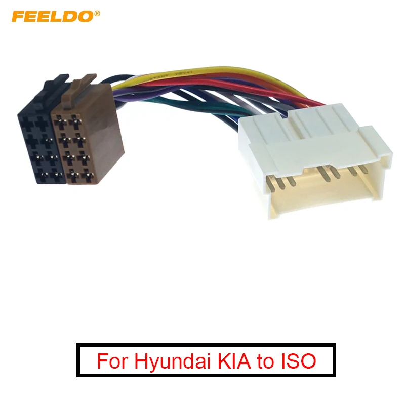 Проводной адаптер FEELDO для автомобильной стереосистемы проводка Hyundai KIA на ISO CD |