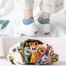 Женские носки 3 пары, весна, новые модные милые носки до лодыжки для девочек, хлопковые цветные новые модные милые женские носки