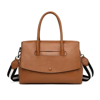 

2020 new Korean version of the Baotou layer leather large-capacity women's handbag