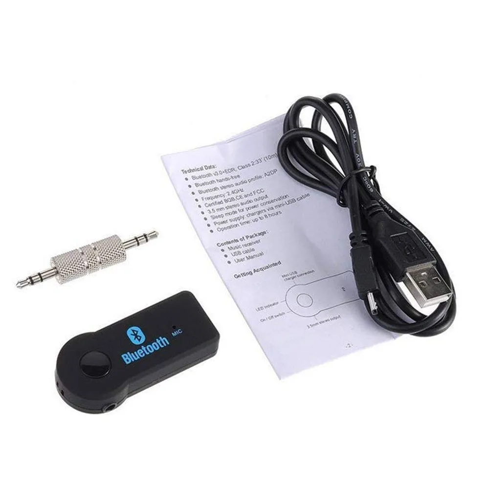 Bluetooth передатчик приемник Bluetooth музыкальный приемник портативный Aux Bluetooth автомобильные адаптеры беспроводной 3,5 мм смарт