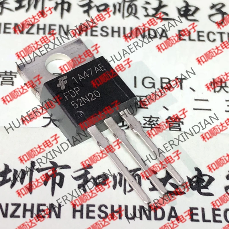 5 шт., новые оригинальные кнопки FDP52N20-220 200V 52A
