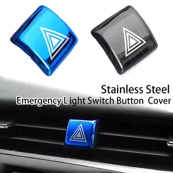 

Wooeight 1x Car Stainless Steel Emergency Light Switch Button Frame Cover Decorative Trim Stickers Fit For Toyota Camry 2018