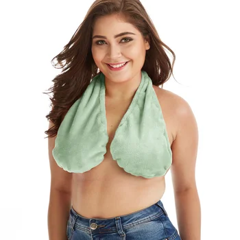 

Tata Towel Bra Sexy Woman Bath Tube Breast-feeding Underwear Nursing Towel Bra Colorful Breathable Comfortable Cotton Towel Bra