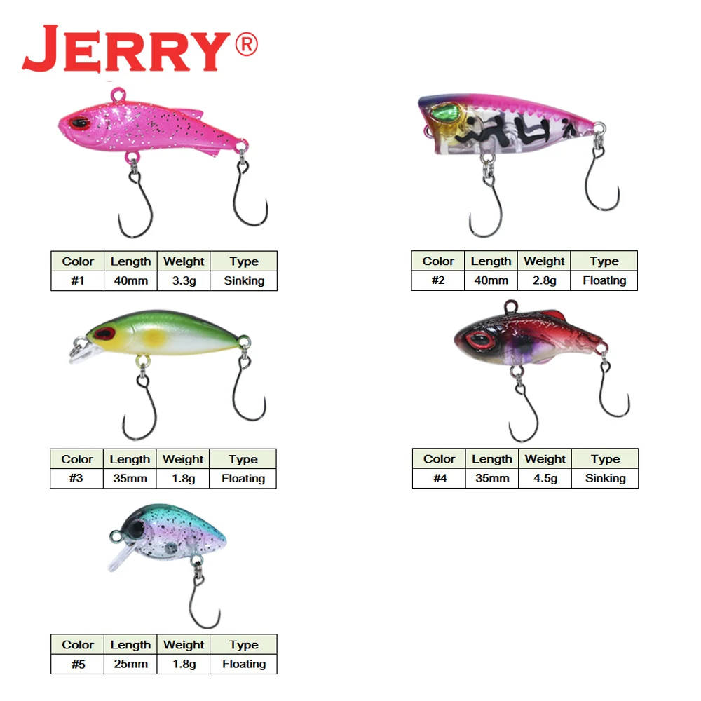 Trout lure kit 1 Джерри микро приманка набор VIB Гольян Поппер твердая наживка снасти для ловли форели оборудования - Цвет: Trout lure kit 1