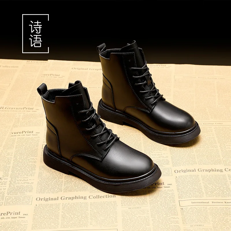 

Martin Boots Women's 2019 New Style Autumn Elevator Shoe Versatile Autumn And Winter Boots Online Celebrity Thin Short Boots Eng