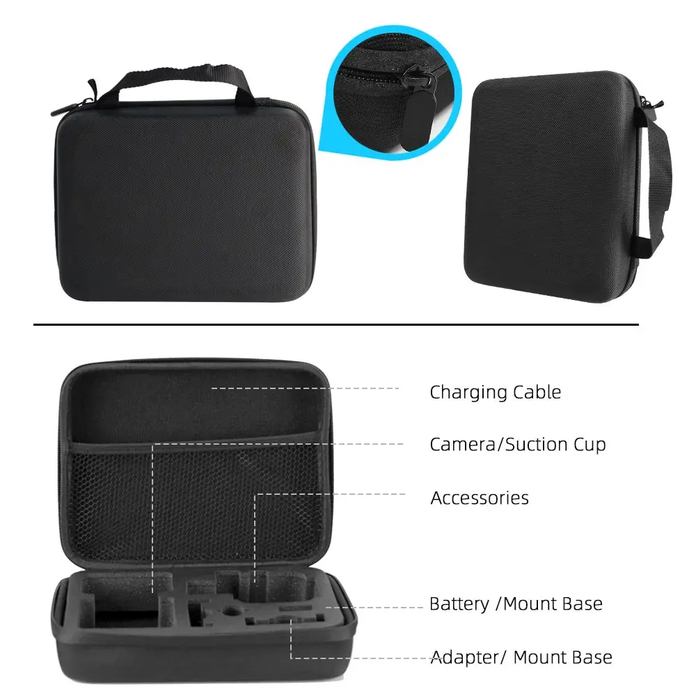 MountDog портативный чехол для переноски, Жесткая Сумка, аксессуары для спортивной камеры, анти-шоковая сумка для хранения для Go pro Hero 7 6 5 SJCAM Action camera