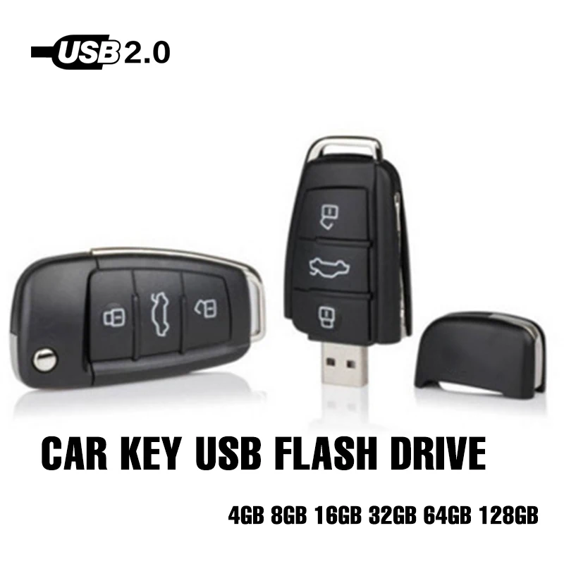

Usb Flash Drive For Audi Car Key Shape Pendrive New Fashion Usb Memory Stick 8GB - 128GB Gift Item Usb 2.0 128GB High Quality