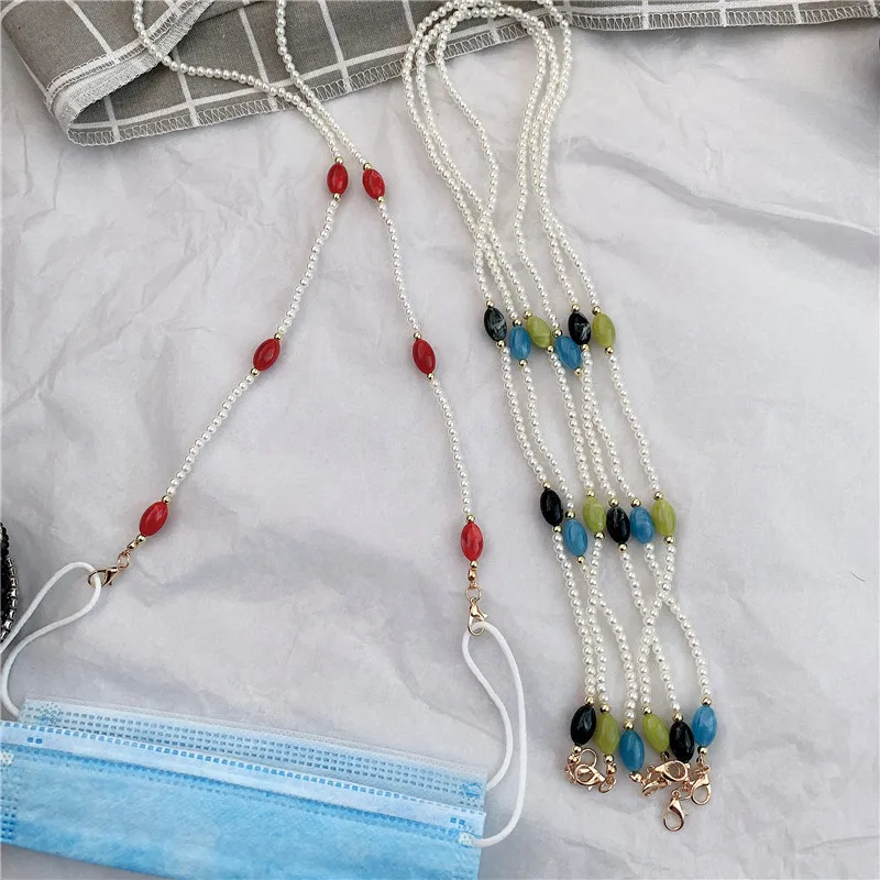 2020 шикарная богемная маска с жемчугом кристаллами бисером ремешок Модная