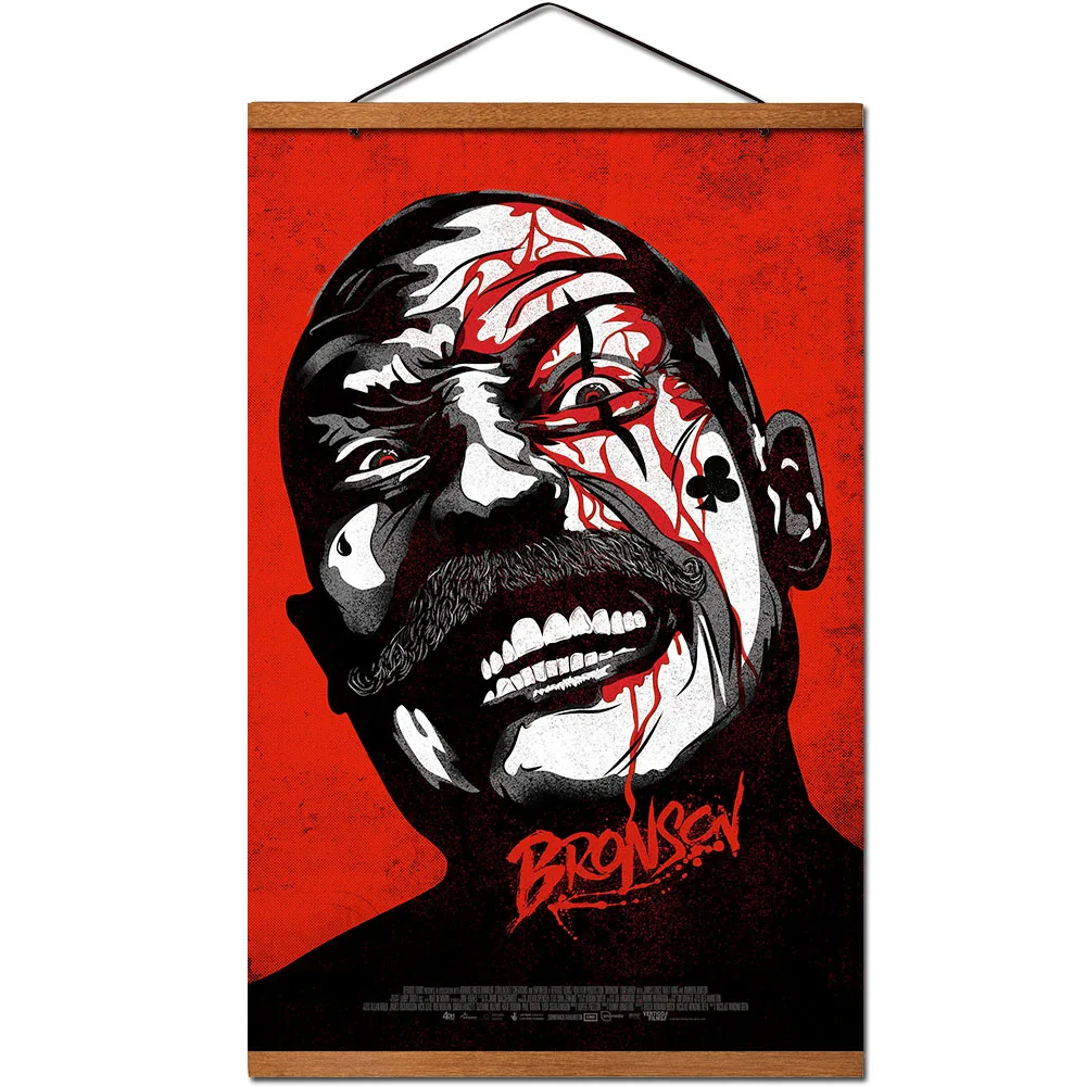 Бронсон висячий постер прокрутка Картина на холсте с тиковым деревом настенные
