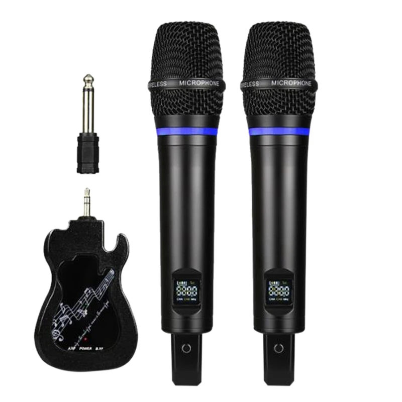 U Stage Wireless Microphone USB RCA MIC Handheld UHF Mic With Receiver For KTV Karaoke Party | Электроника
