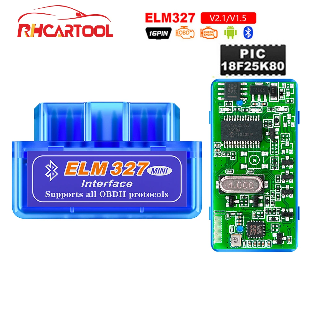 elm327 Pic18f25k80 Bluetooth V1.5 автоматический сканер Elm 327 25k80 Obd2 диагностический сканер Оборудование 1,5 Andorid Pc