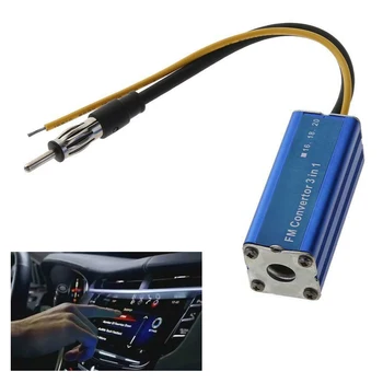 

FM Radio Band Expander Universal Accessories Antenna Metal Car Frequency Converter Changer 76 90MHz Easy Install Stereo 3 In 1