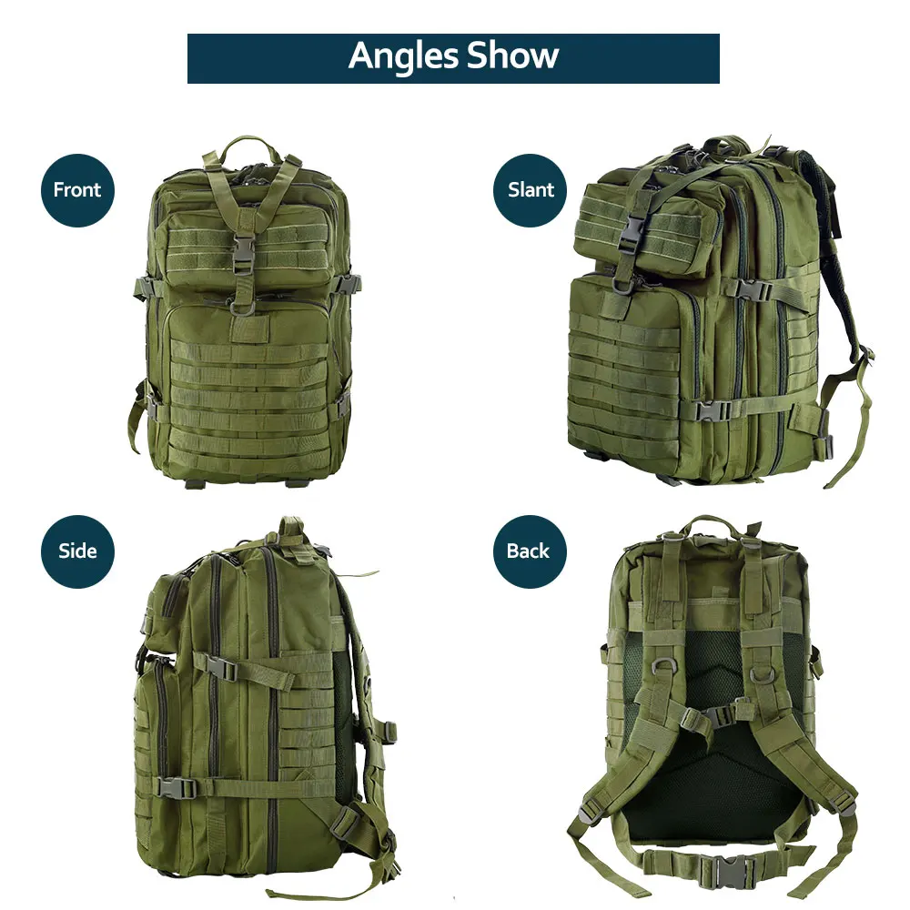 45L Tactical Backpack High-quality Material Military Army Molle System Bag