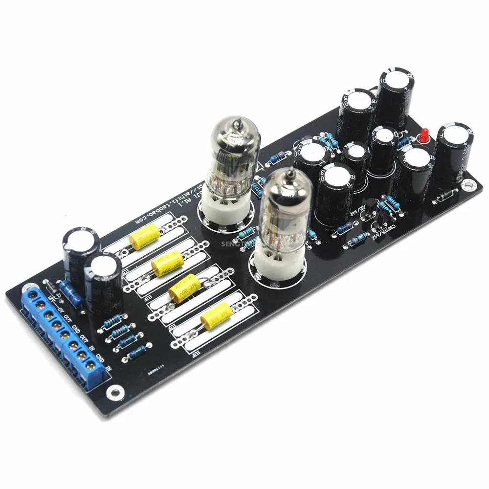 Трубка 6J1 6AK5 плата предварительного усилителя HIFI AC12V аудио усилитель мощности