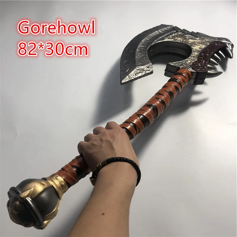 82Cm Cosplay Wow Battle Axe Gorehowl Gioco Film Halloween Cosplay Thrall Axe Pu Armi Gioco Di Ruolo Modello Giocattolo Prop