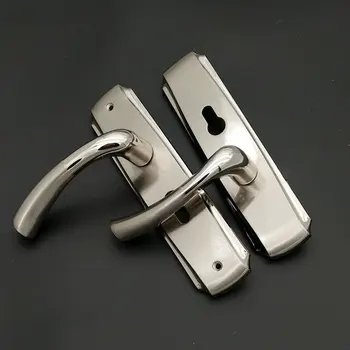 

Simple Door Handle Lock Cylinder Front Back Lever Latch Home Security with Keys Dual Latch Room Door Panel Security Locks