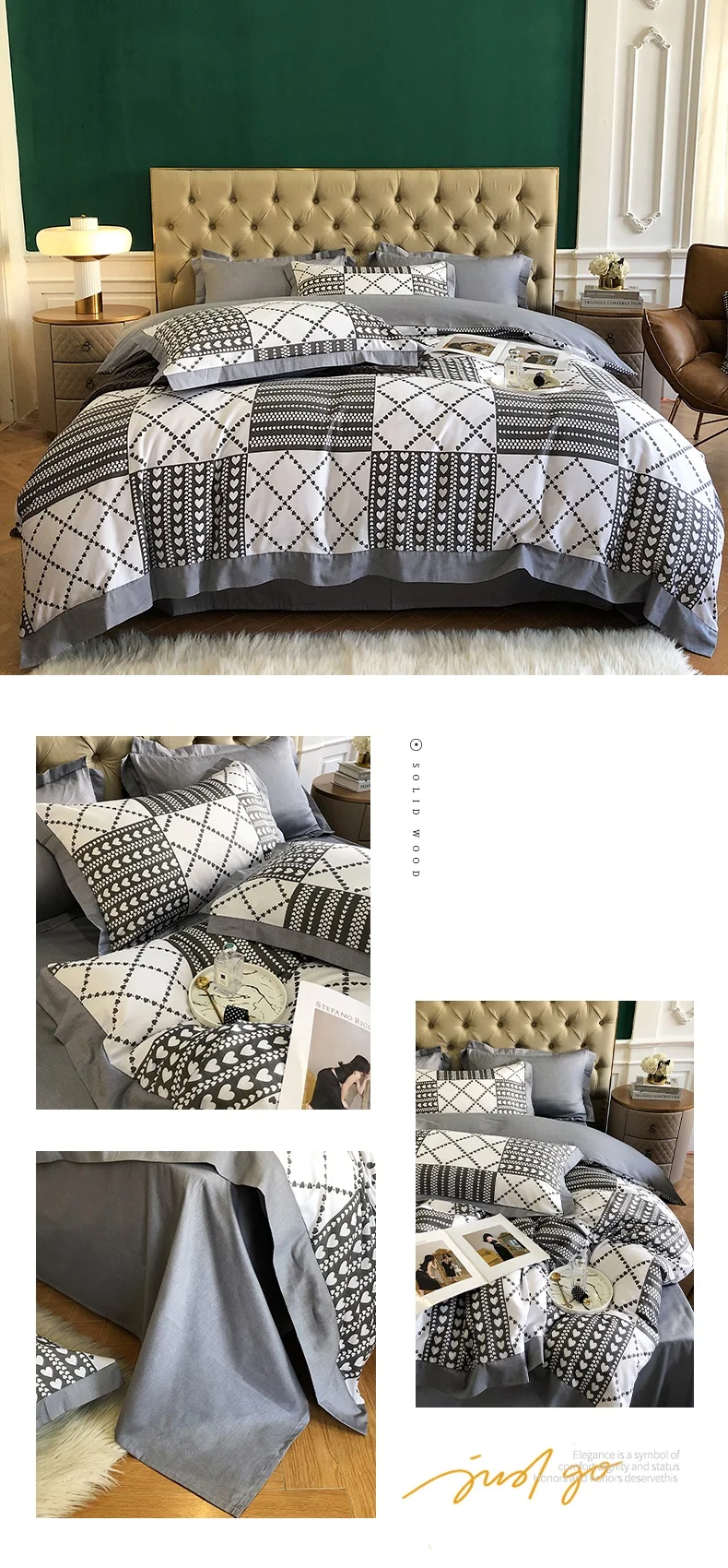 Waliicorners 40S Egyptian Cotton Stripe 4Pcs Bedding Set Plaid Quilt Cover Bed Comforter Set Mattress Cover Bed Linen Pillowcase 9 H1c86c8718c6c4473ba0a5e91eea9297bd