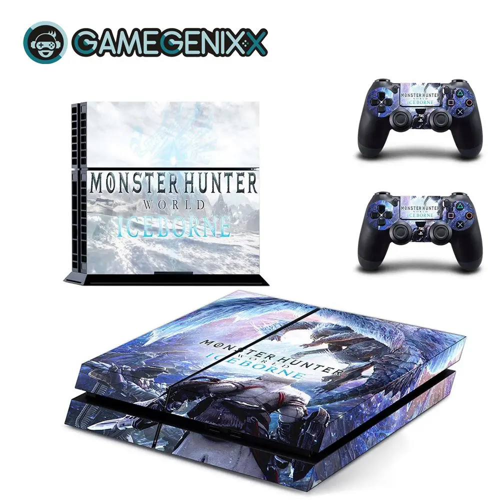 Monster Hunter GAMEGENIXX кожаный виток винилопласта с наклейкой чехол Полный набор для PS4 консоли и 2 контроллера-Monster Hunter World - Цвет: Monster Hunter