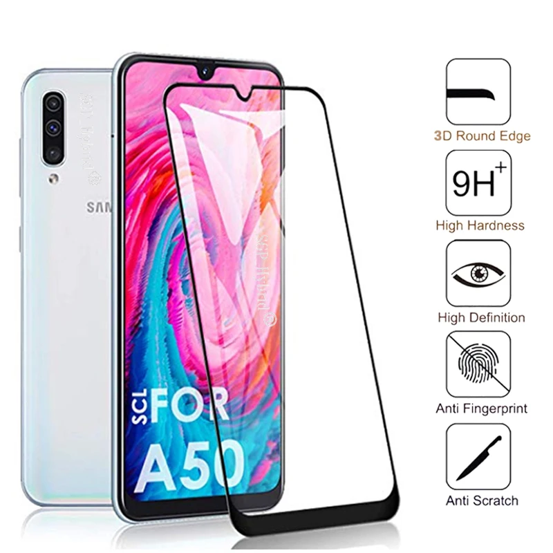 

3D Glass for A40 A50 A70 Tempered Glass Full Cover Safety Protective Glass for Samsung A10 A20 A30 A50 A70 SM-A505F/D A 50 Film