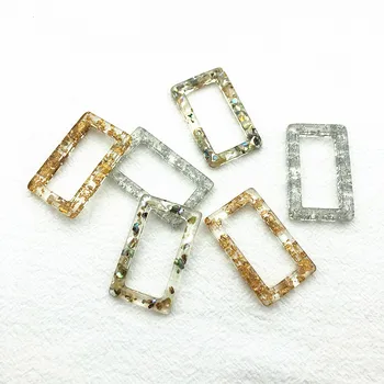 

New arrival! Mix color 42x25mm 30pcs Acrylic Rectangle-shape Charm for earrings,Earring parts,jewelry findings!