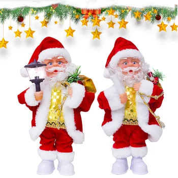 

Santa Claus Animated Christmas Toy Electric Music Light Figure Christmas Decor HUG-Deals
