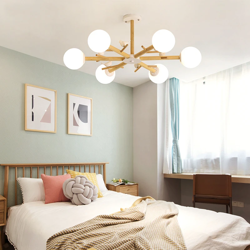 

Nordic Creative Glass LED Chandeliers Bird Light Home Decorate Living Room Bedroom Kitchen Novelty Modern Hanging Lighting