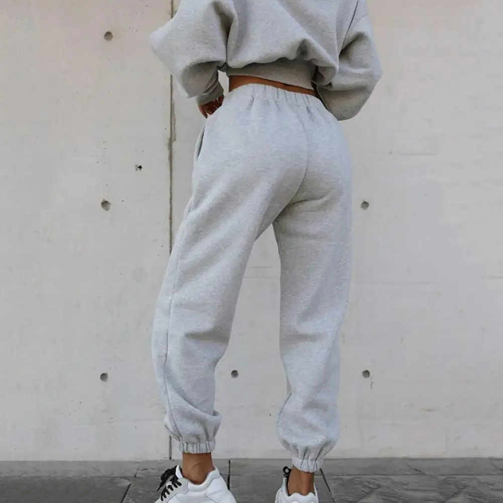 Women Tracksuit Long Sleeve Loose Sweatshirt Women Solid Color Pocket Hoodie Pants Outfit for Spring Solid Sport Pants Lady Set womens loungewear