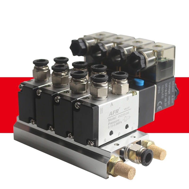 4v21008manifoldvaluepneumaticvalve52solenoidvalvegroupvalve