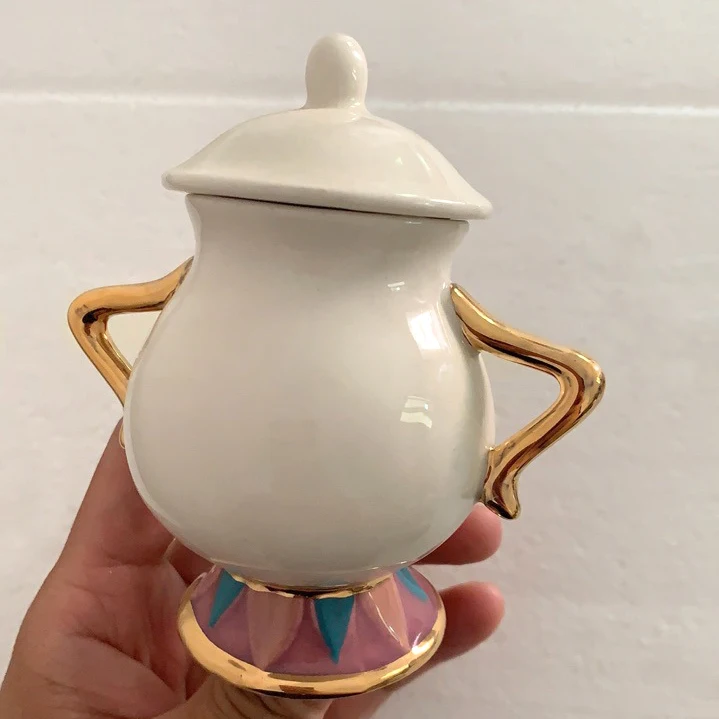 Кофейник Beauty And The Beast из мультфильма креативная чаша Mrs Potts с золотым покрытием 18 К