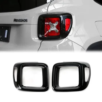 

Car Stylings For Jeep Renegade 2015 2016 Rear Light Guard Tail Lamp Cover Decoration Trim Black Exterior Accessories