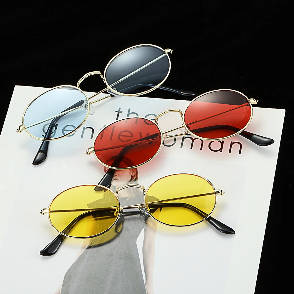 Women Female Oval Sunglasses Eyewear Driver Goggles Gold Small Retro Vintage Sexy Round Sunglasses Frame Cycling Accessories polarized sunglasses,vintage sunglasses,fishing sunglasses,cyberpunk sunglasses