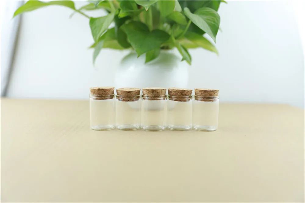50pcs 30mm 15ml Glass Bottle with Cork Test Tube Stopper Spice Bottles Container Jars Vials DIY Craft (2)