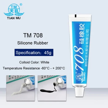 

1PCS 708 Organic Sealant Silicone Rubber Waterproof Insulation High Temperature Resistant TV Refrigerator Electronic Fixed Glue